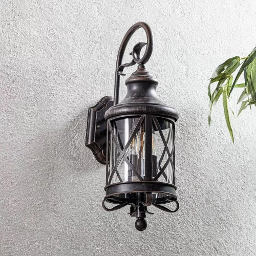 QAZQA Buitenwandlamp antraciet IP44 met licht-donker sensor - Solo